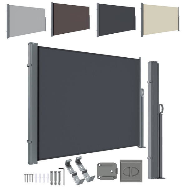 BMOT Seitenmarkise Sichtschutz Ausziehbar 300 cm 140 / 160 / 180 cm Höhe