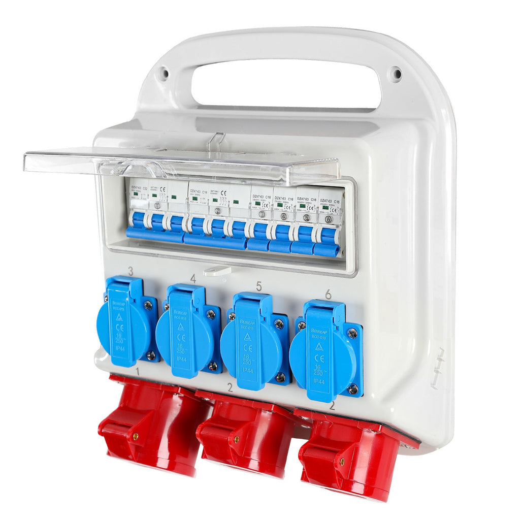 BMOT Wandverteiler 2 x CEE 16A 400V+1 x CEE 32A 400V+4 x 230V 5 Polig