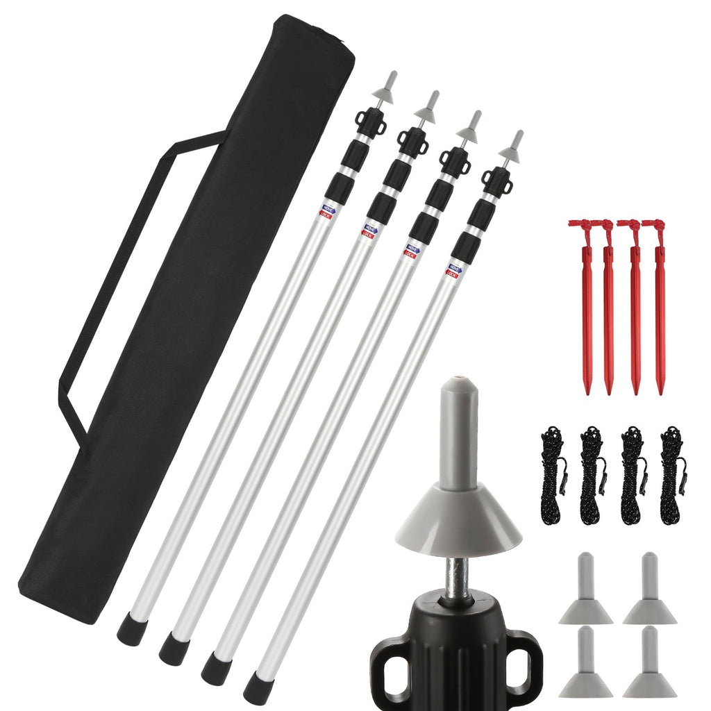 BMOT Teleskopstange für Zelte Verstellbare Aluminium