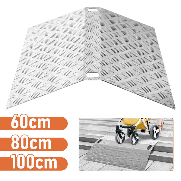 BMOT Türschwellenrampe Rollstuhlrampe Aluminium Tragfähigkeit 270 kg