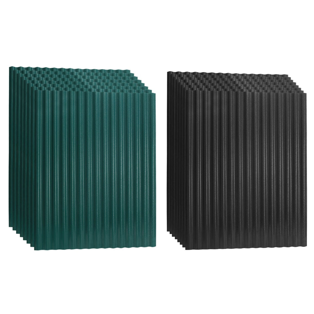 BMOT Wellblechplatten für Dach, 117 x 93 cm, 1,5 mm PVC Wetterfeste Dachplatten Kunststoff, UV-beständige Wellplatten für Carport Gewächshaus Hühnerstall