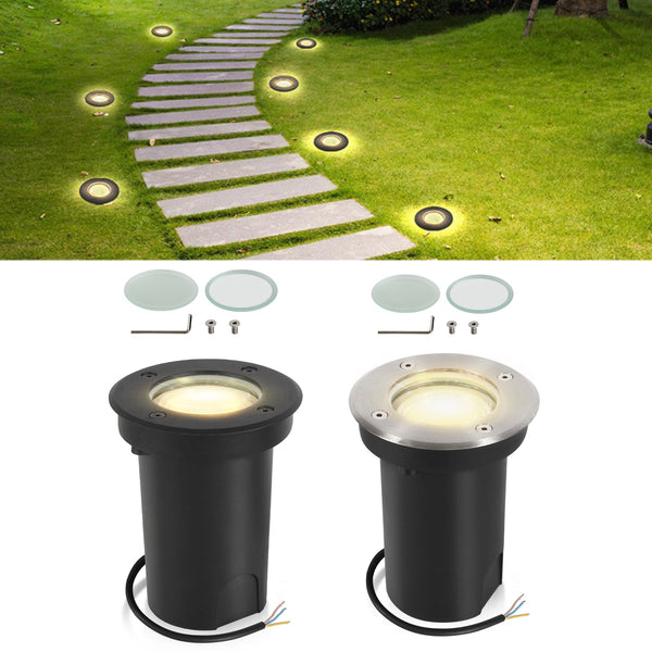 BMOT LED Bodeneinbaustrahler 3W Warmweiß mit Mattierten Ersatzlinsen