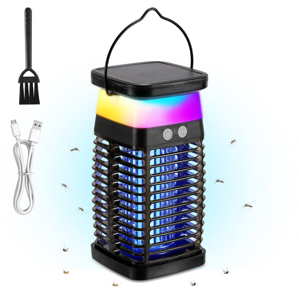 BMOT Solar Mückenabwehr-Lampe UV-Licht Mückenlampe RGB