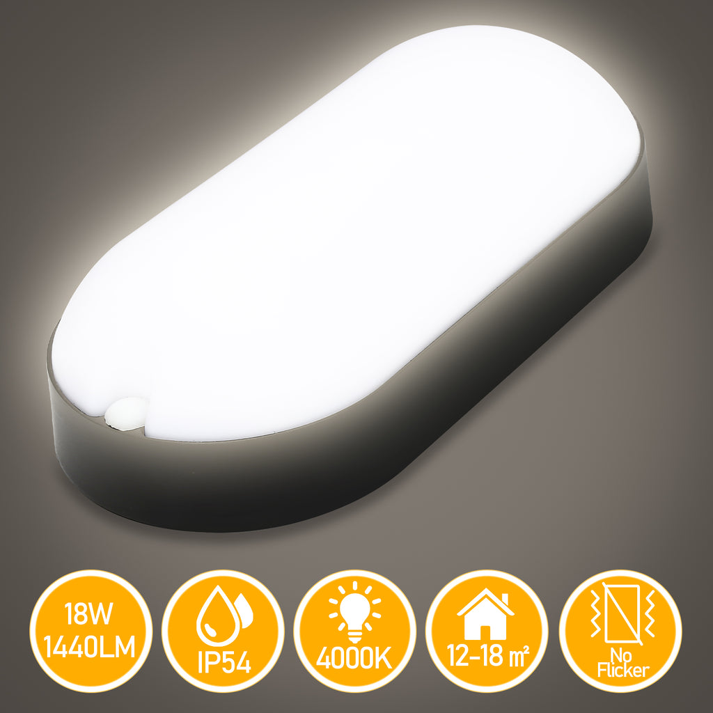 BMOT 15W LED Feuchtraumleuchte IP54