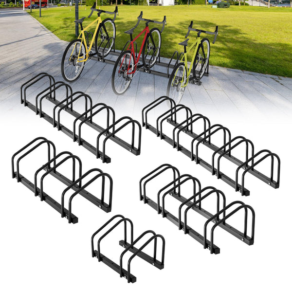 BMOT Fahrradständer für 2/3/4/5/6 Fahrräder Schwarz