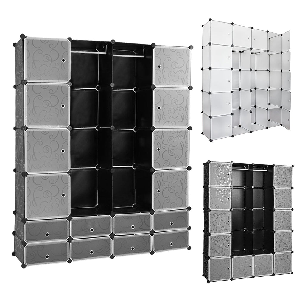 BMOT Regalsystem DIY Kleiderschrank Steckregal mit Türen