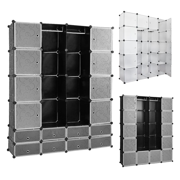 BMOT Regalsystem DIY Kleiderschrank Steckregal mit Türen