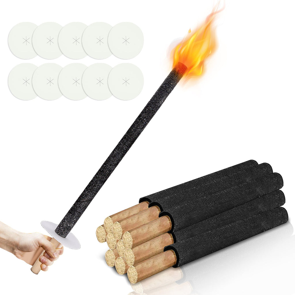 BMOT Wachsfackeln Outdoor Fackel Brennzeit 45 min