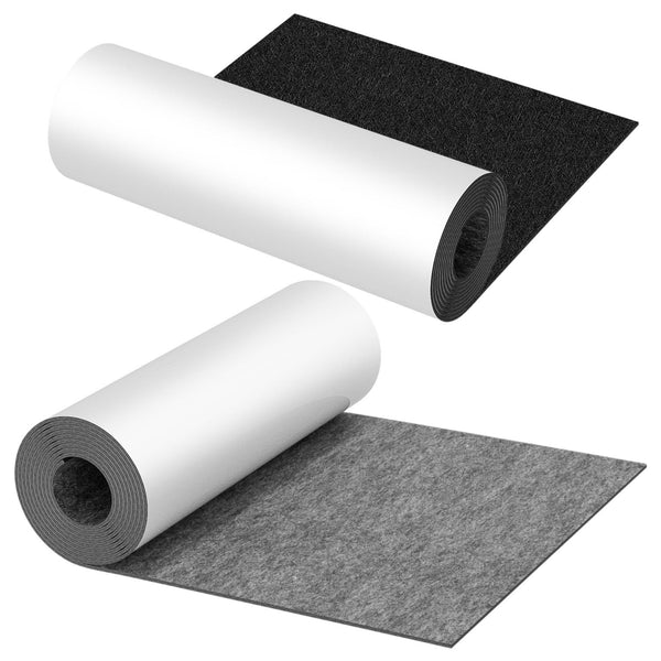 BMOT Filz selbstklebend für DIY Schwarz/Grau