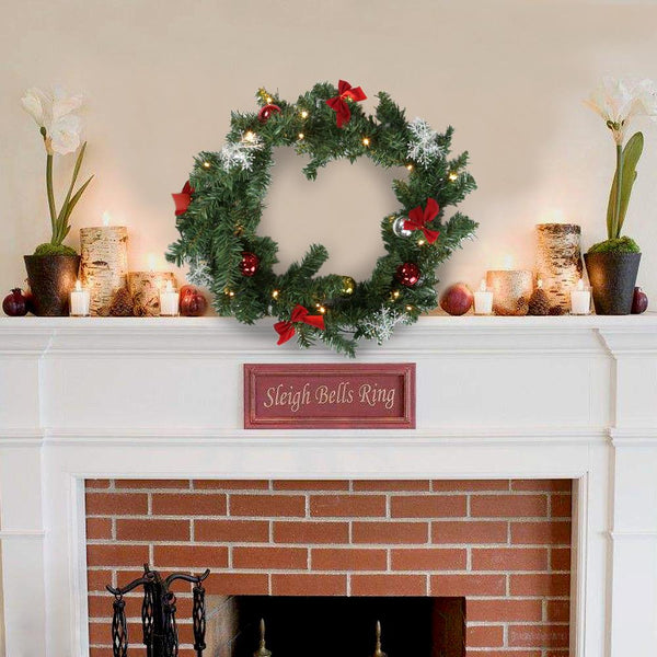 BMOT Weihnachtsgirlande Tannengirlande 5M mit 100 LEDs