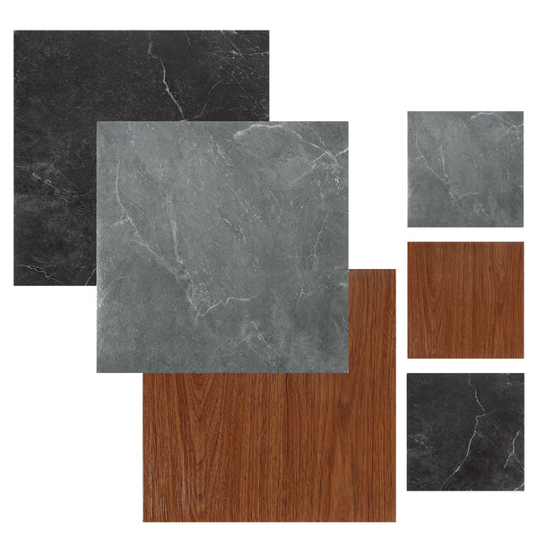 BMOT PVC Bodenbelag Selbstklebend Fliesen 30x30cm