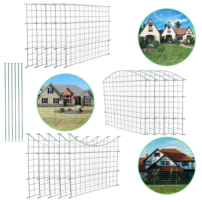 BMOT Gartenzaun Teichzaun 11tlg Set