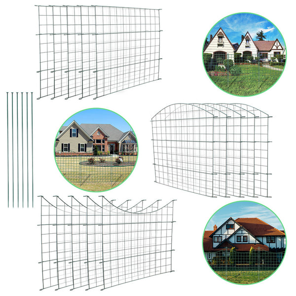 BMOT Gartenzaun Teichzaun 11tlg Set