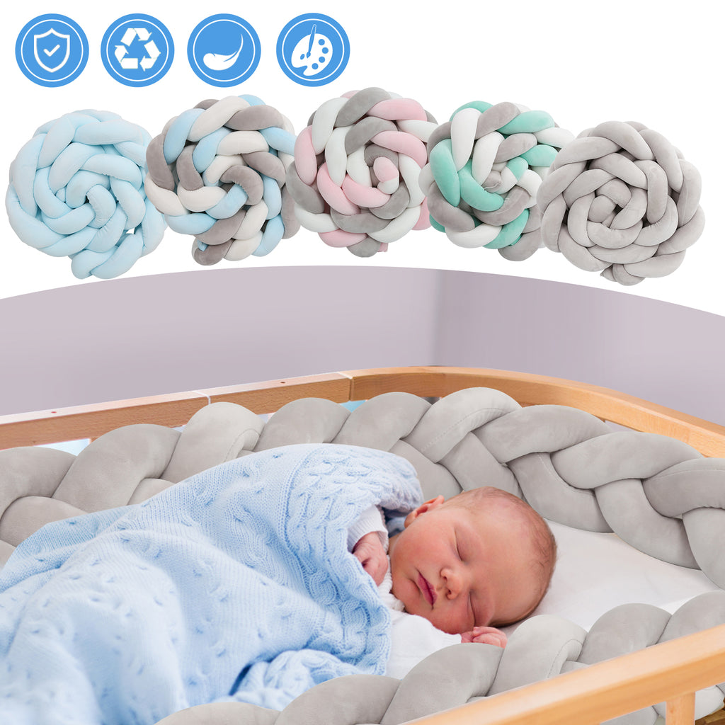 BMOT Baby Nestchen Bettschlange Knotenkissen 2/3M