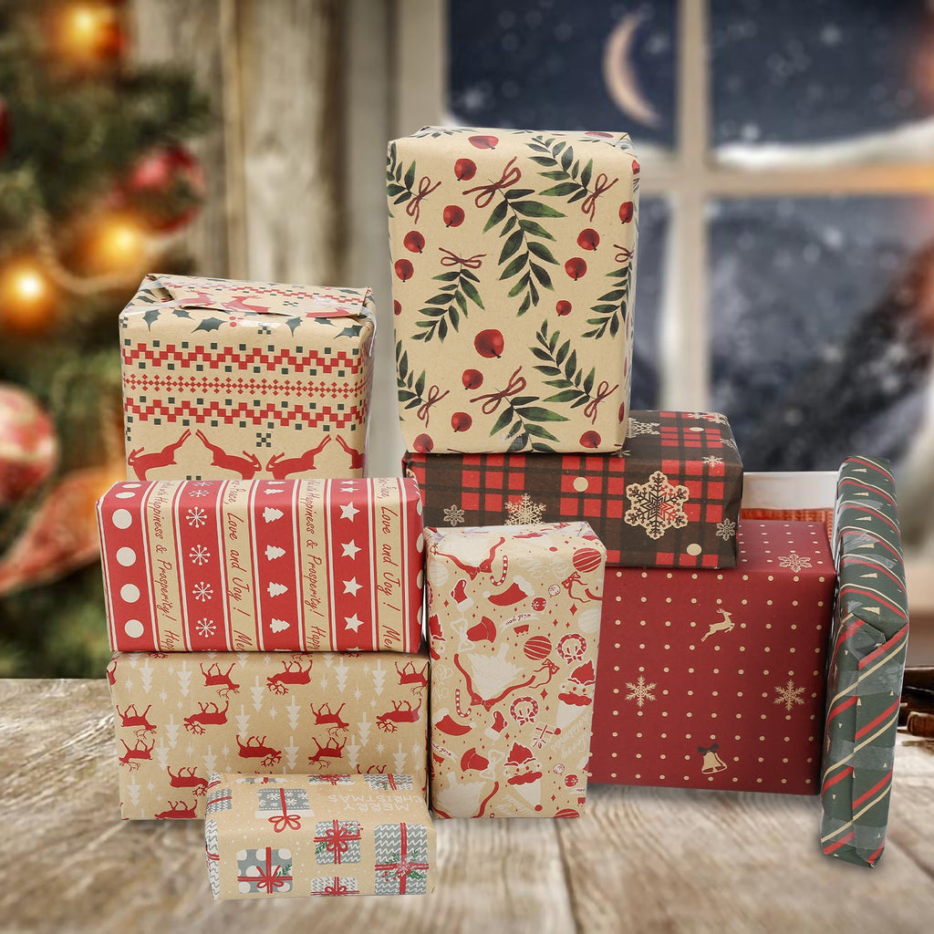 BMOT Geschenkpapier Weihnachtspapier Geburtstag Packpapier 70 * 50 cm