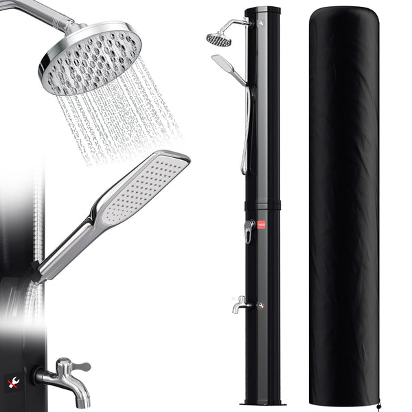 BMOT 40L Solardusche Gartendusche inkl. Schutzhaube und Handbrause