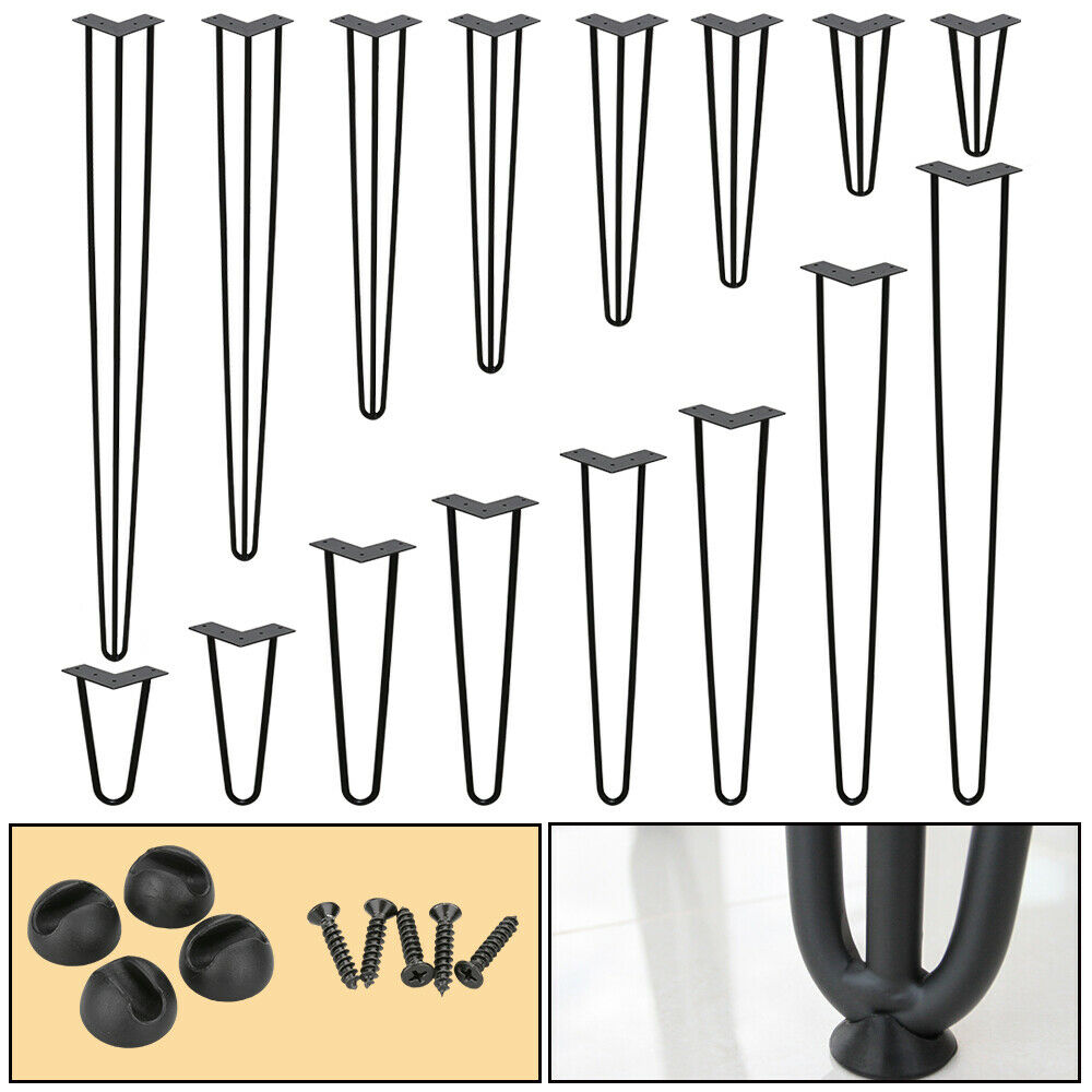 BMOT 4x Hairpin Legs Set Tischbein Tischgestell Möbelbein 15cm-72cm