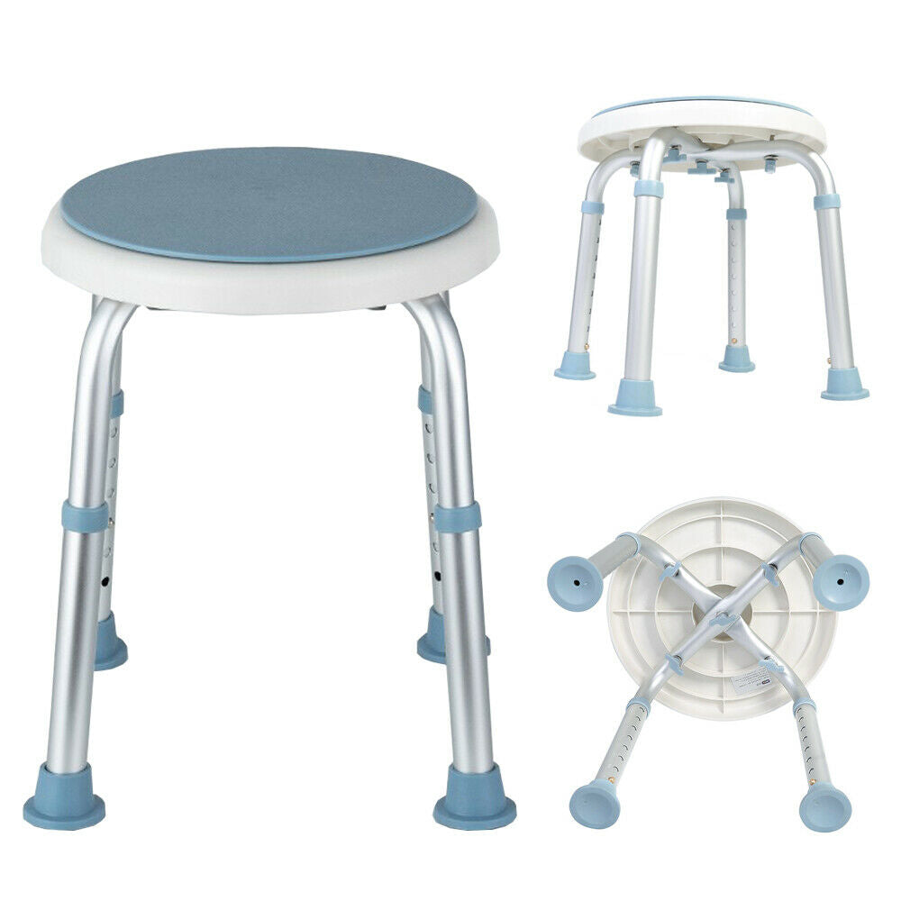 BMOT Duschhocker 360° Drehbar Duschstuhl Höhenverstellbar