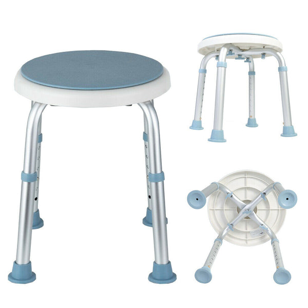 BMOT Duschhocker 360° Drehbar Duschstuhl Höhenverstellbar