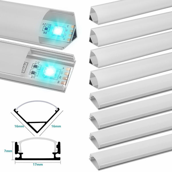 BMOT 10x 1m LED Aluminium Profil Schiene für LED Streifen