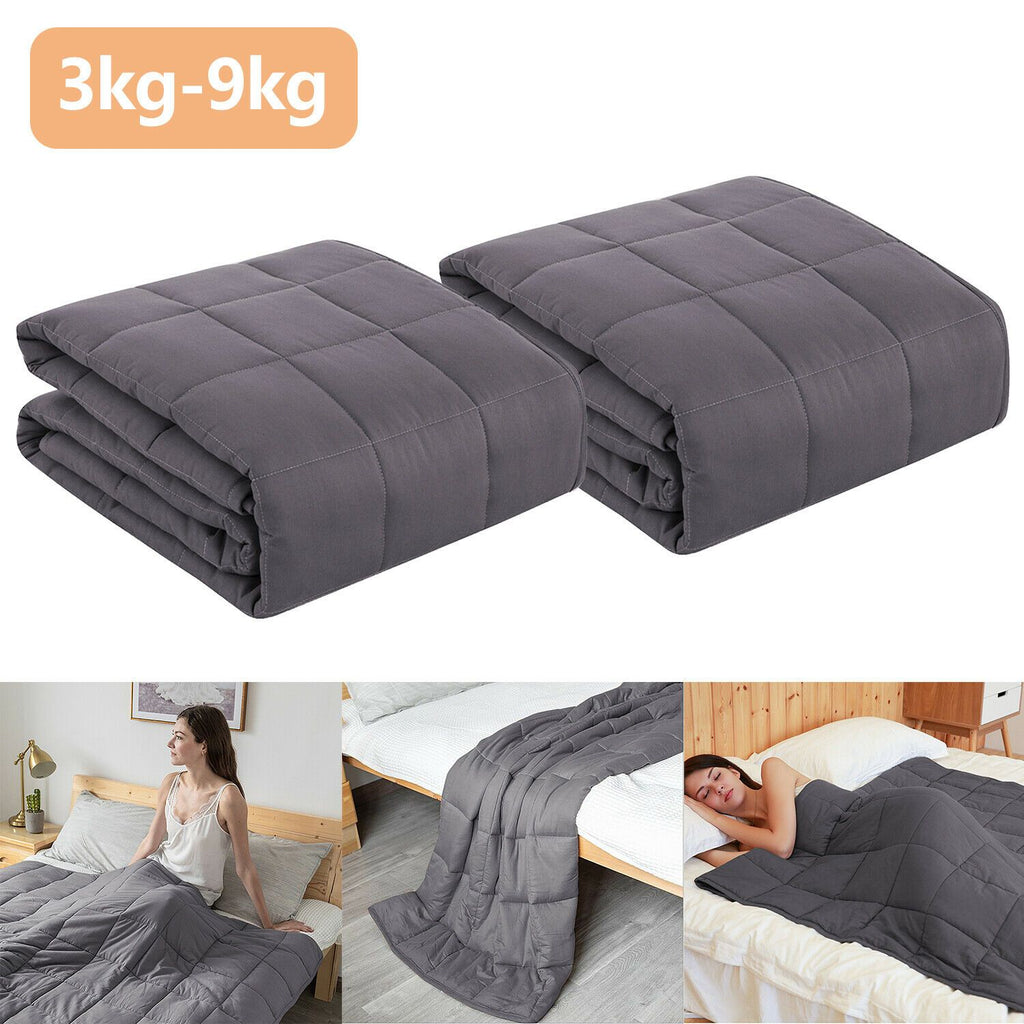 BMOT Gewichtsdecke Therapiedecke Weighted Blanket Baumwolle