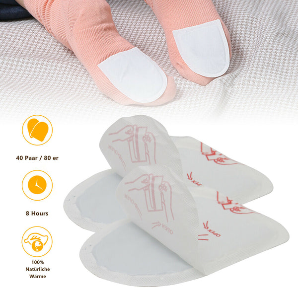 BMOT 40 Paar Zehenwärmer Fußwärmer Pads Wärmesohle