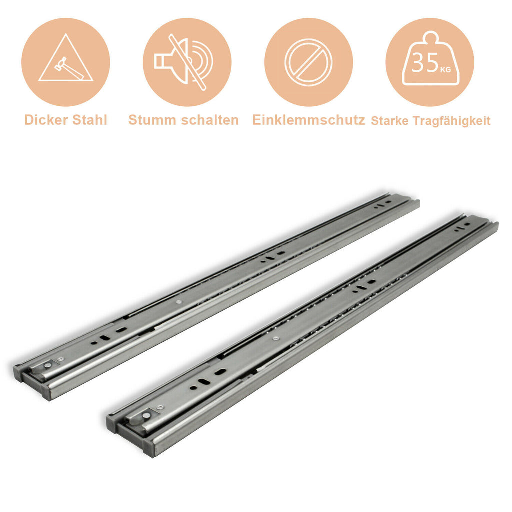 BMOT 1 Paar Vollauszüge Schubladenauszüge Schubladenschiene