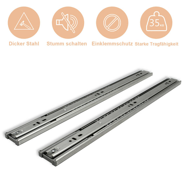 BMOT 1 Paar Vollauszüge Schubladenauszüge Schubladenschiene